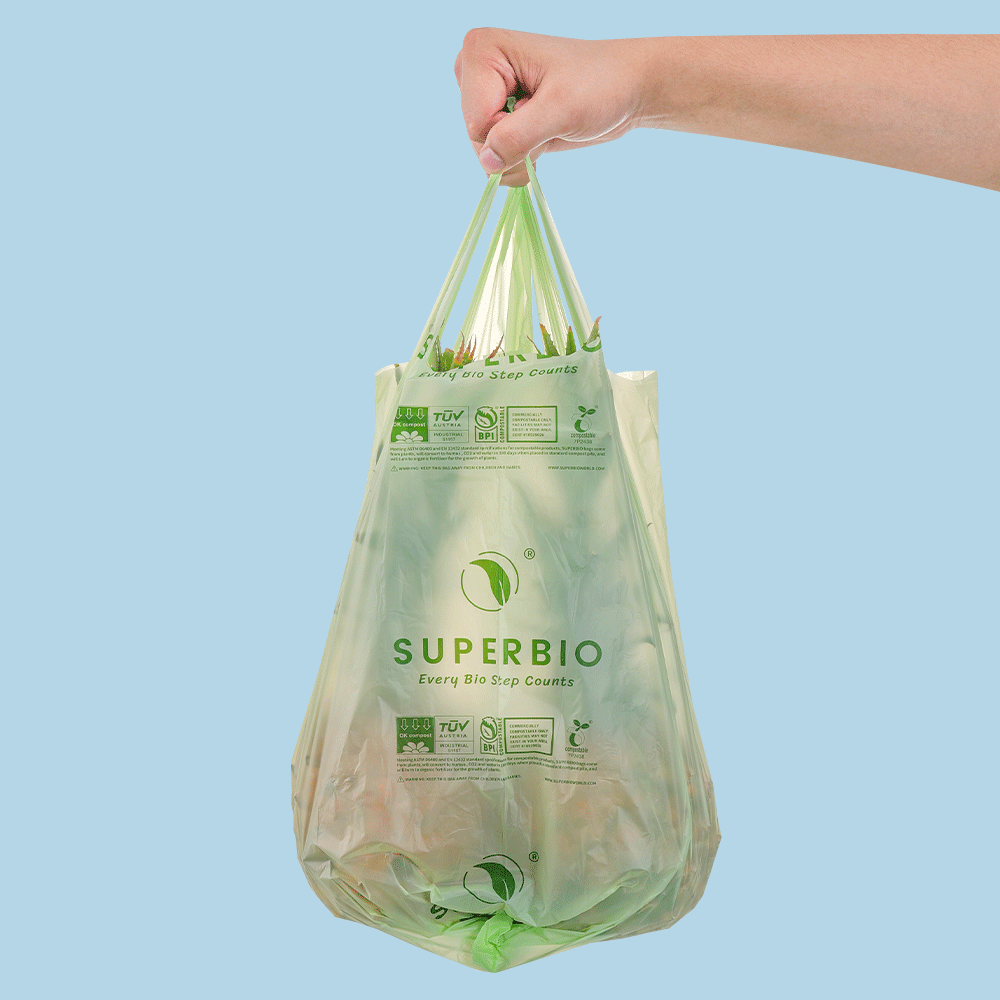 Increase Trash Bags Gallon Handle Tie Garbage Bags For 50 Liter