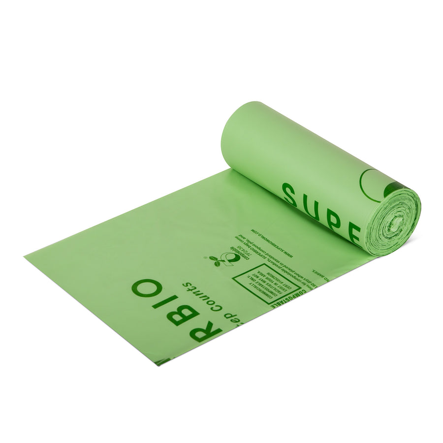 33 Gallon Compostable Food Scrap Bags, 40 Count, Flat top Bags