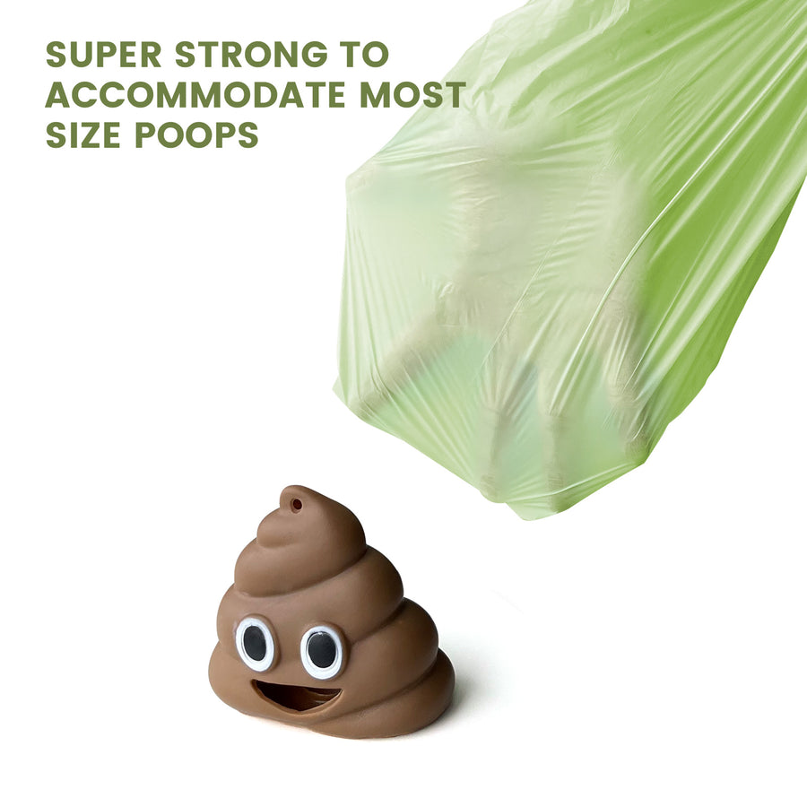 SUPERBIO Compostable Dog Poop Bags, 180 Counts, 12 Rolls